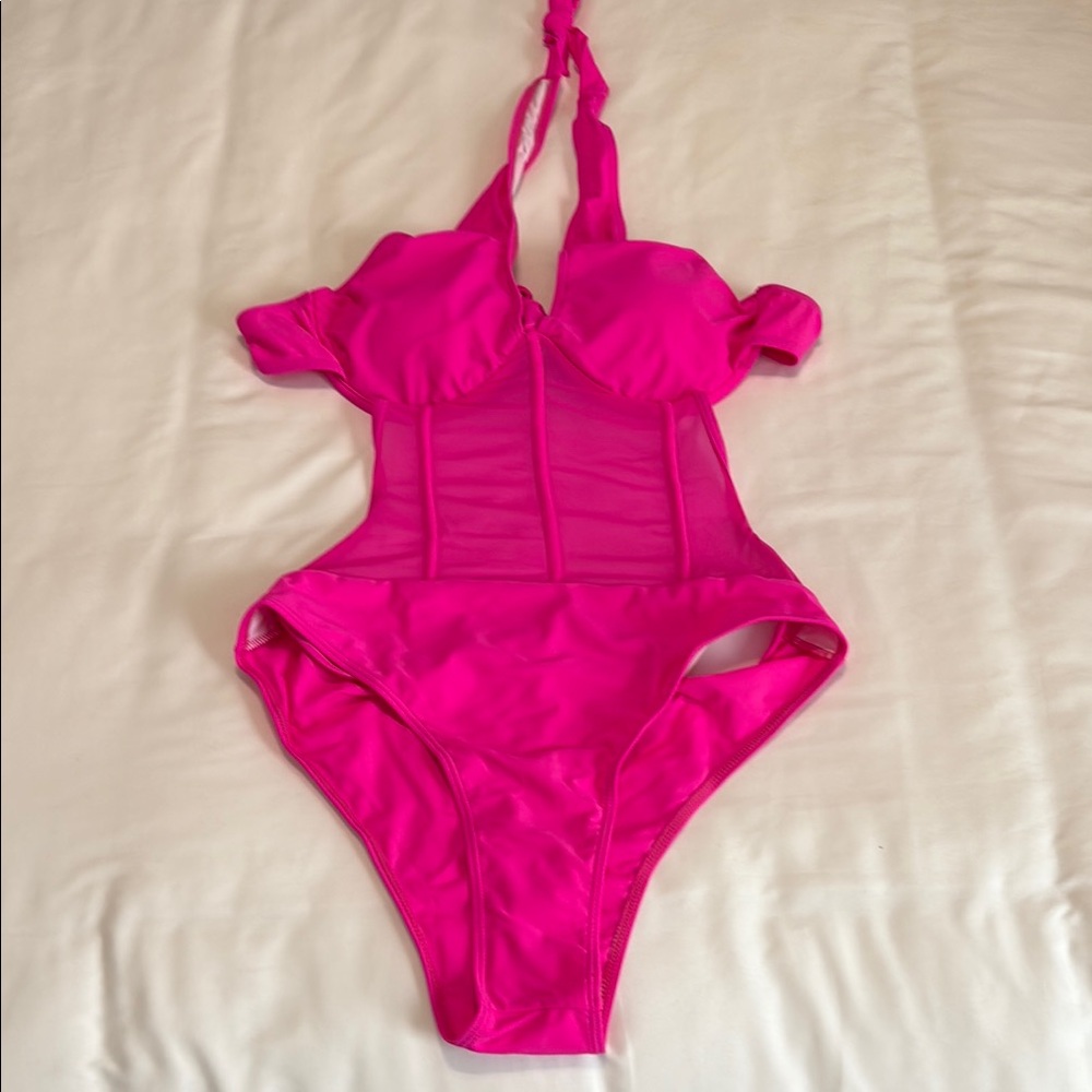 Vibrant Pink One-Piece Swimsuit